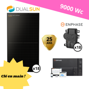 Kit  photovoltaique  DUALSUN 9000 Wc clé en main